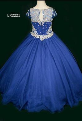 Little Rosie Royal Blue Size 0 Embroidery Girls Size Ball gown on Queenly