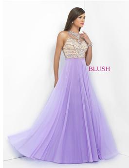 Blush Prom Purple Size 10 Black Tie Prom A-line Dress on Queenly
