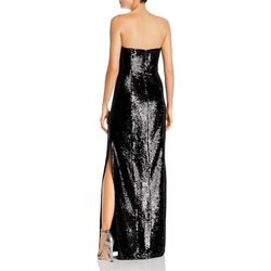 Aidan Mattox Black Size 4 Sequin Sequined Side slit Dress on Queenly