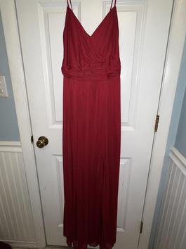David's Bridal Red Size 4 Bridesmaid A-line Dress on Queenly