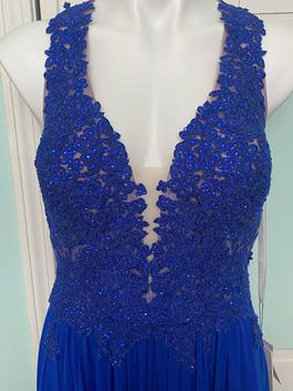 Jovani Royal Blue Size 10 50 Off Military A-line Dress on Queenly