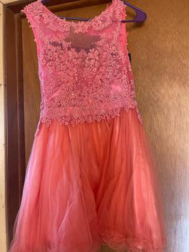 Clarisse Pink Size 2 Sweetheart Backless Ball gown on Queenly