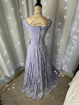 Say Yes to the Dress Purple Size 4 Black Tie Light Blue A-line Dress on Queenly