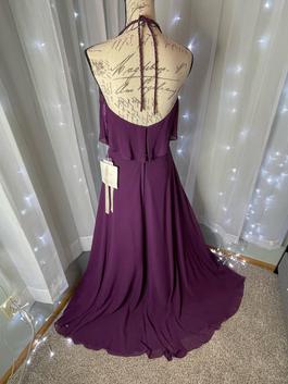MoriLee Purple Size 8 Black Tie $300 A-line Dress on Queenly
