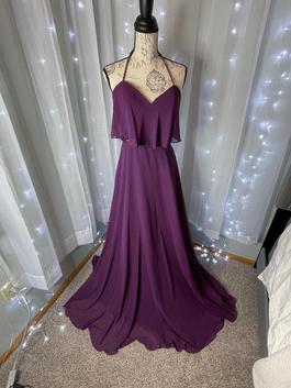 MoriLee Purple Size 8 Black Tie $300 A-line Dress on Queenly