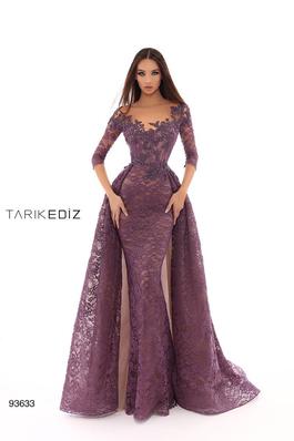 Tarik Ediz Purple Size 2 Overskirt Train Dress on Queenly