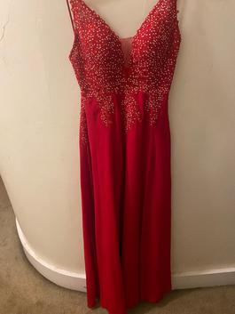 Blonde by Stacy sklar Red Size 4 Black Tie A-line Dress on Queenly