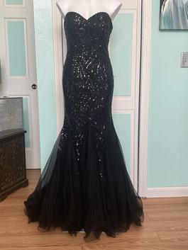 Blush Prom Black Size 12 Spaghetti Strap Prom Mermaid Dress on Queenly
