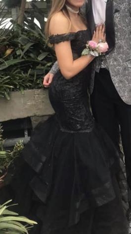 Ellie Wilde Black Size 6 Floor Length Prom Mermaid Dress on Queenly