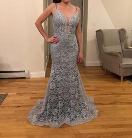 Alyce Paris Light Blue Size 0 Mermaid Dress on Queenly