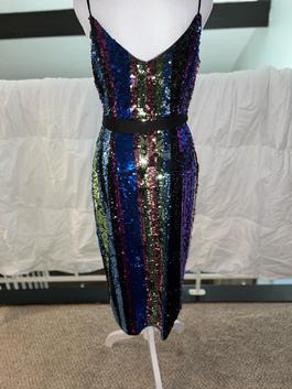 Aidan Mattox Multicolor Size 2 Euphoria Midi $300 Belt Cocktail Dress on Queenly