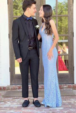 Jovani Blue Size 0 Prom Mermaid Dress on Queenly