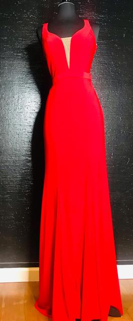 Sherri Hill Red Size 6 Winter Formal Embroidery Straight Dress on Queenly