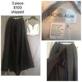Rachel Allan Black Size 6 Prom Side slit Dress on Queenly