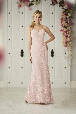 Style 22909 Christina Wu Pink Size 10 Tulle Floral Military Floor Length Mermaid Dress on Queenly