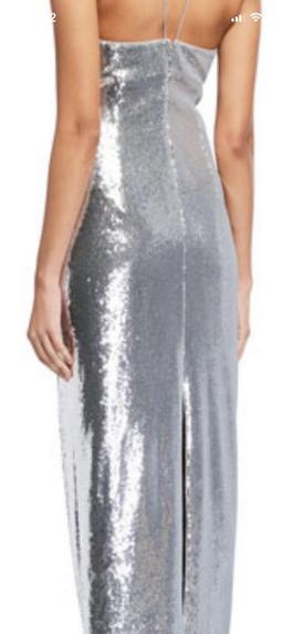 Aidan Mattox Silver Size 10 $300 50 Off Straight Dress on Queenly