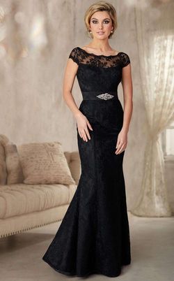Style 20228 Christina Wu Black Size 20 Floor Length Military Mermaid Dress on Queenly