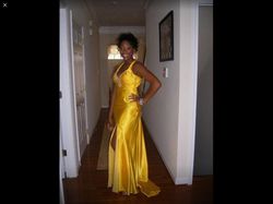 Maggie Sottero Yellow Size 10 Prom Side slit Dress on Queenly