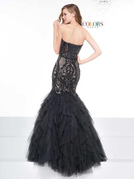 Colors Black Size 8 Floor Length Sequin Mermaid Dress on Queenly
