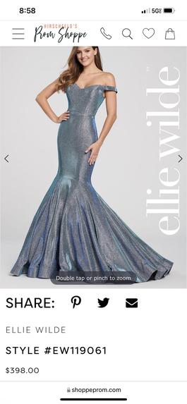Style EW119061 Ellie Wilde Multicolor Size 6 Floor Length Prom Mermaid Dress on Queenly