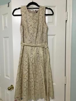 Tommy Hilfiger Gold Size 6 Wedding Guest A-line Dress on Queenly