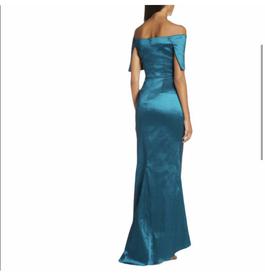 Vince Camuto Blue Size 8 Floor Length Teal Straight Dress on Queenly