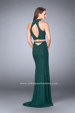 Style 24158 La Femme Green Size 2 Two Piece Cut Out Straight Dress on Queenly