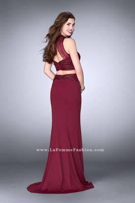 Style 24051 La Femme Red Size 2 Two Piece Straight Dress on Queenly