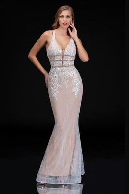 Style 1487 Nina Canacci Pink Size 4 Prom Rose Gold Mermaid Dress on Queenly