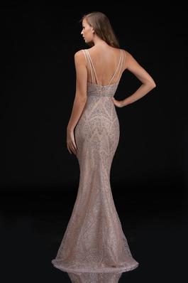 Style 8181 Nina Canacci Rose Gold Size 6 Prom Mermaid Dress on Queenly