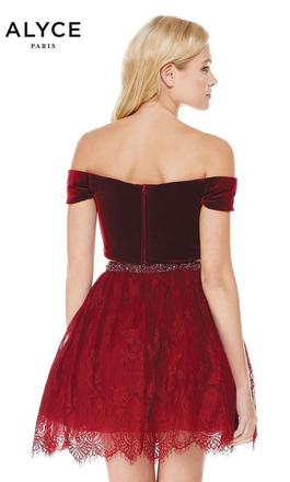 Style 3794 Alyce Paris Red Size 12 Mini Cocktail Dress on Queenly