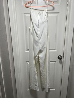 White Size 4 Jumpsuit Dress on Queenly