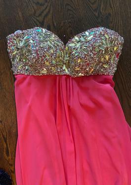 Terani Couture Hot Pink Size 0 Strapless 70 Off Sweetheart Straight Dress on Queenly