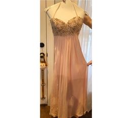 Dave and Johnny Pink Size 0 $300 Peach 50 Off Straight Dress on Queenly