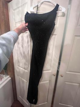 Marciano Black Size 2 Floor Length Side Slit Straight Dress on Queenly