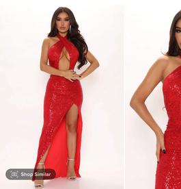 Fashion Nova Red Size 4 Side slit Dress on Queenly