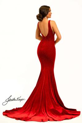 Style 2308 Johnathan Kayne Red Size 6 Pageant Mermaid Dress on Queenly