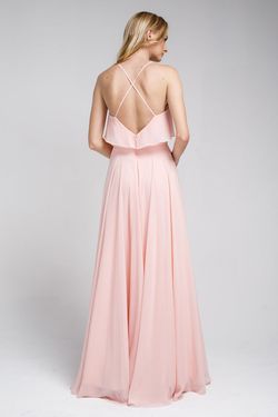 Style 475 Amelia Couture Light Pink Size 4 Black Tie Straight Dress on Queenly
