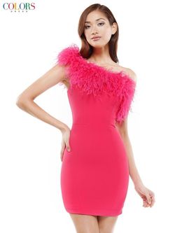 Style 2404 Colors Hot Pink Size 4 $300 Mini Cocktail Dress on Queenly