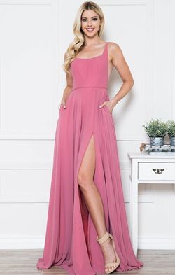 Style 7008 Amelia Couture Pink Size 10 $300 Wedding Guest Side slit Dress on Queenly