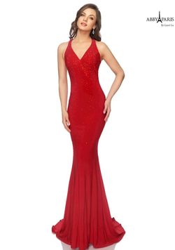 Style Lillian Lucci Lu Red Size 0 Sequin Cut Out Mermaid Dress on Queenly