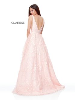 Style Kennedy Clarisse Pink Size 8 Tulle V Neck Plunge Prom A-line Dress on Queenly