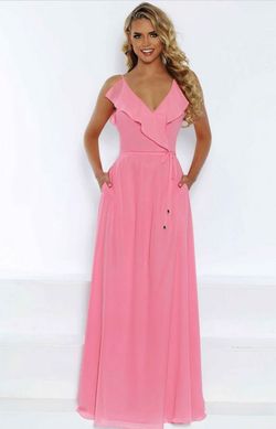 Style 1780 Kanali K Pink Size 12 Prom Tulle Tall Height Straight Dress on Queenly