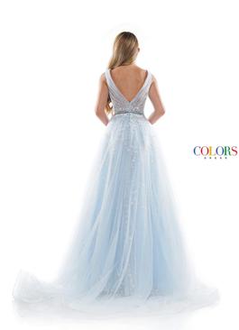 Style 2366 Colors Blue Size 4 Belt Prom Ball gown on Queenly