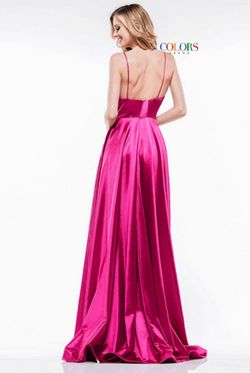 Style Kendall Colors Pink Size 4 Black Tie Silk Straight Side slit Dress on Queenly
