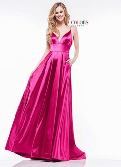 Style Kendall Colors Pink Size 4 Black Tie Silk Straight Side slit Dress on Queenly