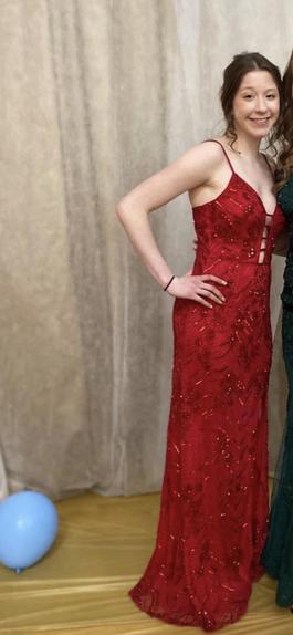 Scala Red Size 4 Prom Midi Cocktail Dress on Queenly