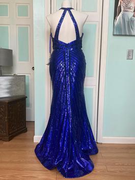Clarisse Blue Size 14 Prom Jewelled Mermaid Dress on Queenly