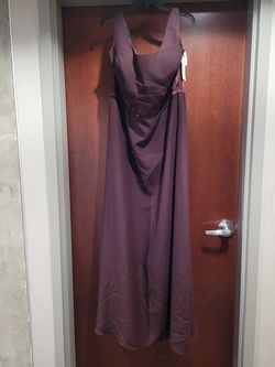 Style 4043 Precious Formals Purple Size 22 Burgundy Tall Height $300 A-line Dress on Queenly