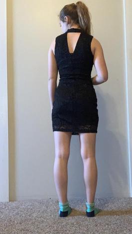 BCX Dress Black Size 00 Shiny Cut Out $300 Cocktail Dress on Queenly